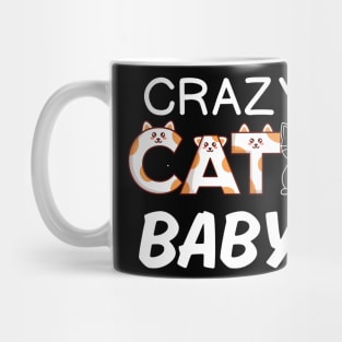 Crazy Cat Baby Shirt, Crazy Cat T-shirt, Cat Lover Gift, New Baby Gift, Baby Shower Gift, Funny Baby Gift, Black Cat, Crazy Cat Tees Mug